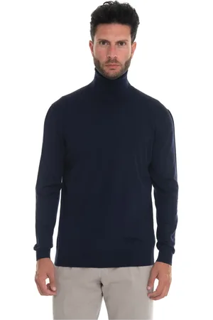 Kiton Truien, Heren, Blauw, L, Turtleneck Trui