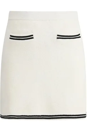 Self-Portrait Rokken, Dames, Wit, S, Boog Jacquard Mini Rok