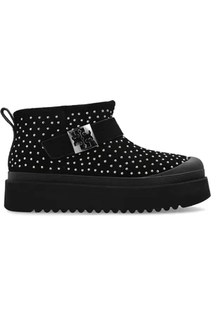 Tory Burch Schoenen, Dames, Zwart, 40 1/2 EU, Leer, Snowboots met Logo