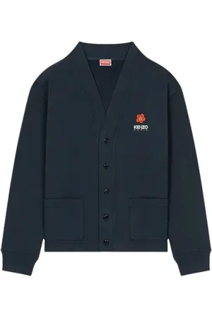 Kenzo Truien, Heren, Blauw, XL, Jersey Cardigan