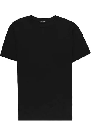 Tom Ford Tops, Heren, Zwart, XL, Katoen, Zwart katoenen T-shirt met ronde hals