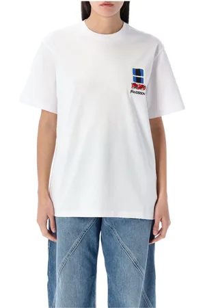 J.W.Anderson Tops, Dames, Wit, S, Katoen, Geborduurde Window Tee