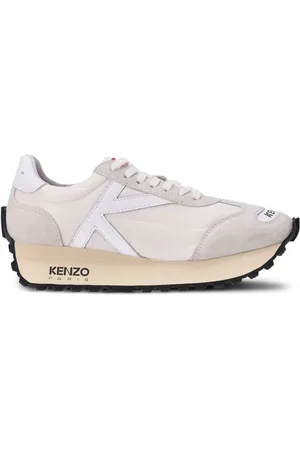 Kenzo Schoenen, Dames, Wit, 40 EU, Nylon, Smile Run Low Top Sneakers