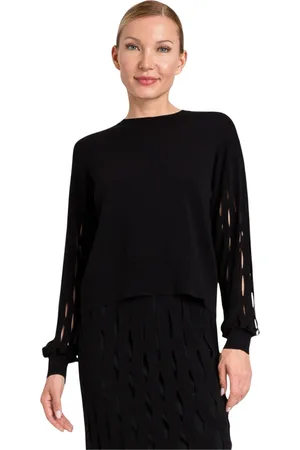 Twin-Set Truien, Dames, Zwart, S, Katoen, Zwart Sweater Set met Maglia Detail