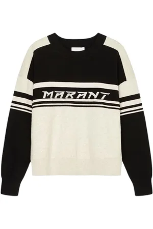 Isabel Marant Truien, Dames, Zwart, M, Katoen, Rondgebreide trui