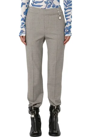 J.W.Anderson Broeken, Dames, Grijs, S, Slim fit broek met hangslot