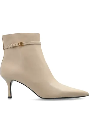 Tory Burch Schoenen, Dames, , 41 EU, Leer, Enkellaarsjes Double T