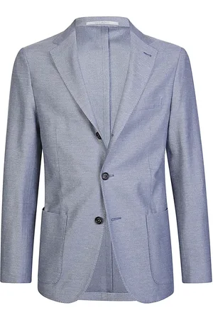 ELEVENTY Jassen, Heren, Blauw, 2Xl, Katoen, Linnen Katoenen Single-Breasted Jas
