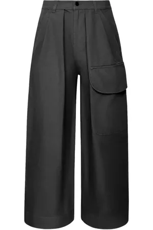 J.W.Anderson Broeken, Heren, Grijs, S, Katoen, Cargo Broek Wijde Pijpen