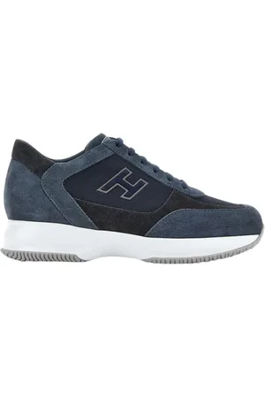 Hogan Schoenen, Heren, Blauw, 42 EU, Leer, Tijdloze Interactieve Sneakers met Lichtgewicht Zool