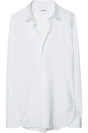 Zadig & Voltaire Overhemden, Heren, Wit, 3Xs, Textured Voile Shirt