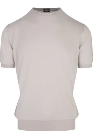 Kiton Truien, Heren, Grijs, L, Katoen, Grijs Katoenen Shirt