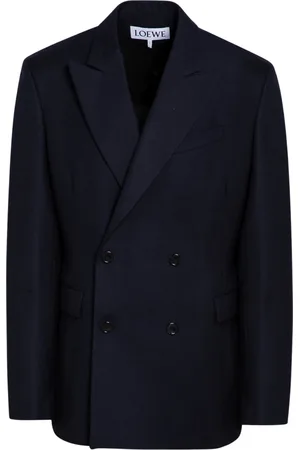 Loewe Jassen, Heren, Blauw, M, Dubbelborstig Jas