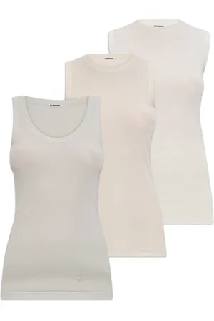Jil Sander Tops, Dames, , XS, Katoen, Drie-Pack Tops