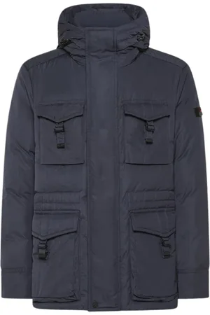 Peuterey Jassen, Heren, Blauw, 2Xl, Leer, Quilted Jacket Aiptek MFC 04