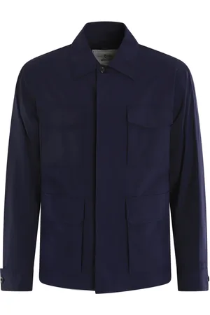 Woolrich Jassen, Heren, Blauw, L, Polyester, Matt Stretch Field Jacket