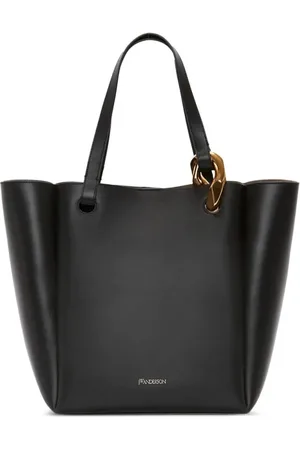 J.W.Anderson Tassen, Dames, Zwart, ONE Size, Leer, Chain Cabas Tote Bag