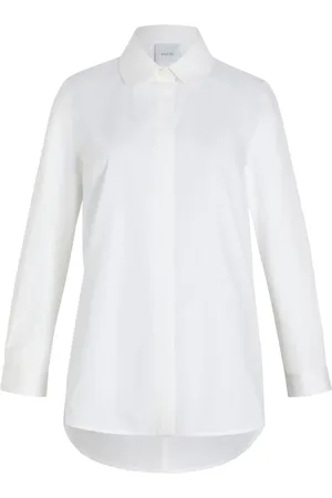 Patou Blouses & Shirts, Dames, Wit, M, Witte Peter Pan Kraag Blouse