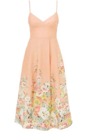 ZIMMERMANN Kleedjes, Dames, Roze, L, Matchmaker Rose Picnic Jurk