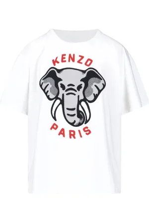 Kenzo Tops, Dames, Wit, M, Katoen, Clic T-Shirt