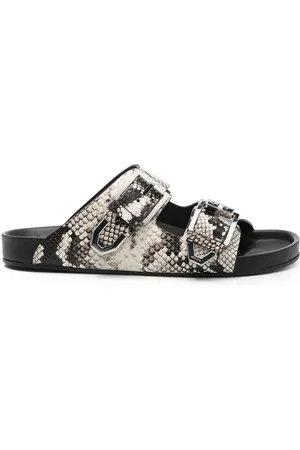 IRO Schoenen, Dames, Veelkleurig, 38 EU, Slangenprint Slip-On Platte Schoenen