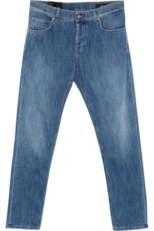Dondup Jeans, Heren, Blauw, W30, Katoen, Slim Fit Blauwe Jeans 5 Zak