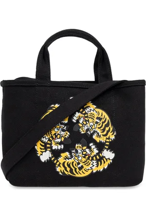 Kenzo Tassen, Dames, Zwart, ONE Size, Handtas met Tijgermotief