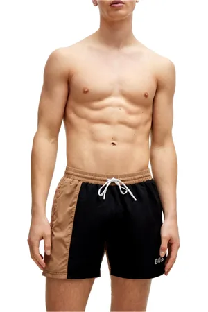 HUGO BOSS Badkleding, Heren, Zwart, XL, Polyester, Beachball Set met Tas en Paddle