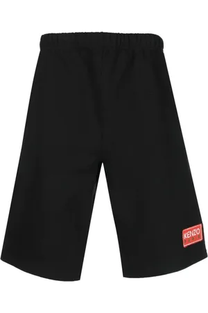 Kenzo Korte broeken, Heren, Zwart, S, Katoen, Paris Logo Classic Short