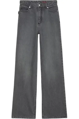 Zadig & Voltaire Jeans, Dames, Grijs, W29, Katoen, High-waisted Straight Leg Jeans