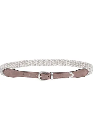 ELEVENTY Accessoires, Heren, , 95 CM, Suède, Tweekleurige Gevlochten Western Riem van Suède