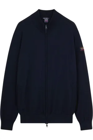 Paul & Shark Truien, Heren, Blauw, M, Wol, Cardigan met volledige ritssluiting
