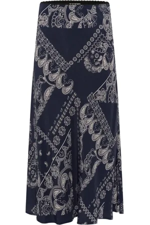 Part Two Rokken, Dames, Veelkleurig, L, Grafische Paisley Rok met Elastische Taille