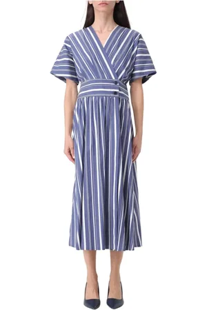 Woolrich Kleedjes, Dames, Veelkleurig, M, Mouwel loze midi-jurk
