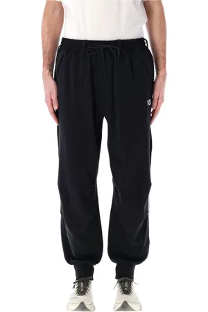 Y-3 Broeken, Heren, Zwart, L, Katoen, 3-Stripes Track Pants met Manchetten