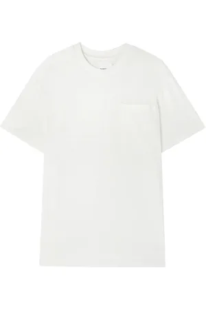 Jil Sander Tops, Heren, Wit, M, Katoen, T-shirt met ronde hals