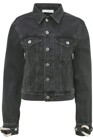 J.W.Anderson Jassen, Dames, Zwart, S, Denim, Zwart Denim Trucker Jacket