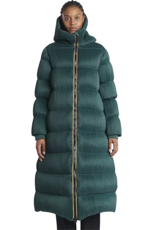 K-Way Mantels, Dames, Groen, L, Polyester, Pleated Down Jacket
