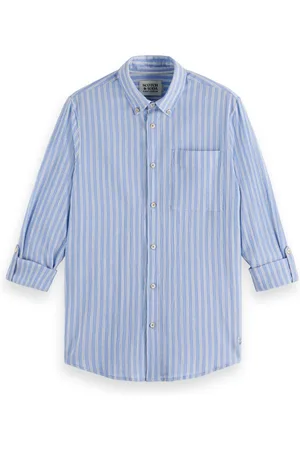 Scotch&Soda Overhemden, Heren, Blauw, L, Casual Overhemd