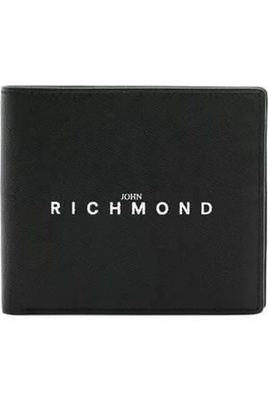 John Richmond Accessoires, Heren, Zwart, ONE Size, Leer, Leren Portemonnee