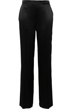 Joseph Broeken, Dames, Zwart, L, Satijn, Zwarte Casual Broek van Zijde Satijn