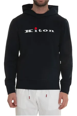 Kiton Sweatshirts & Hoodies, Heren, Blauw, L, Katoen, Comfortabele katoenen hoodie met capuchon