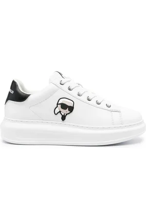 Karl Lagerfeld Schoenen, Dames, Wit, 37 EU, Leer, Stijlvolle Sneakers
