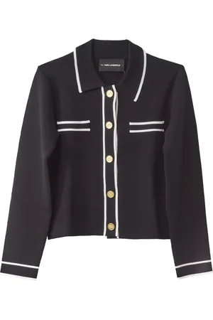 Karl Lagerfeld Truien, Dames, Zwart, M, Nylon, Garderobe Cardigan