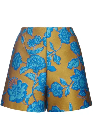 La DoubleJ Korte broeken, Dames, Blauw, L, Polyester, Shimmery Jacquard Shorts
