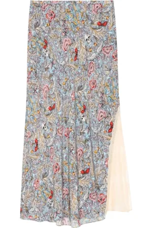 Zadig & Voltaire Rokken, Dames, Veelkleurig, S, Blauwe Kant Lingerie-geïnspireerde Rok