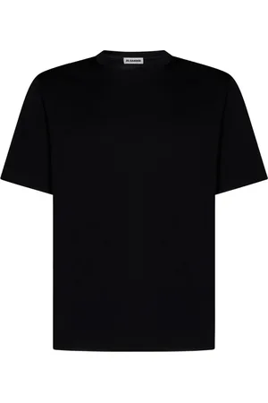 Jil Sander Tops, Heren, Zwart, S, Katoen, T-shirt met ronde hals