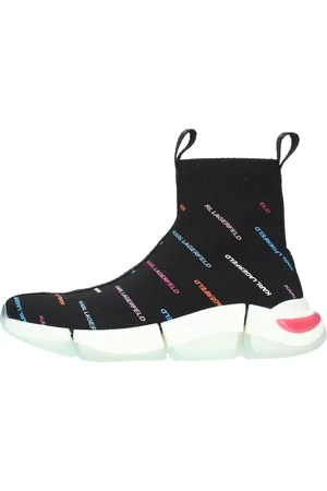 Karl Lagerfeld Schoenen, Dames, Zwart, 39 EU, Leer, High-Top Sneakers