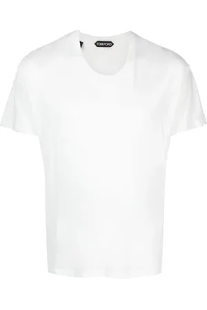 Tom Ford Tops, Heren, Wit, S, Katoen, Katoenmix T-shirt