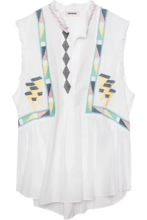 Zadig & Voltaire Tops, Dames, Wit, L, Sleeveless Top